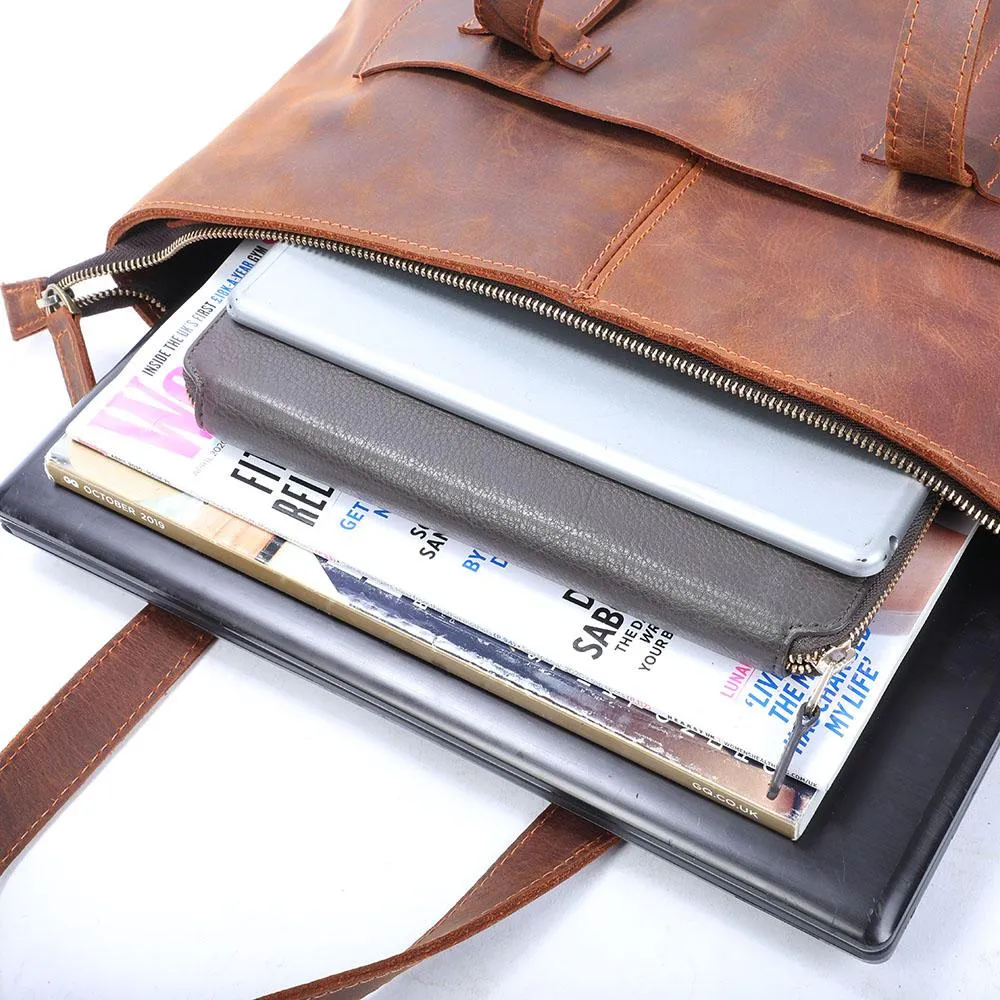 Brown Leather Tote Bag