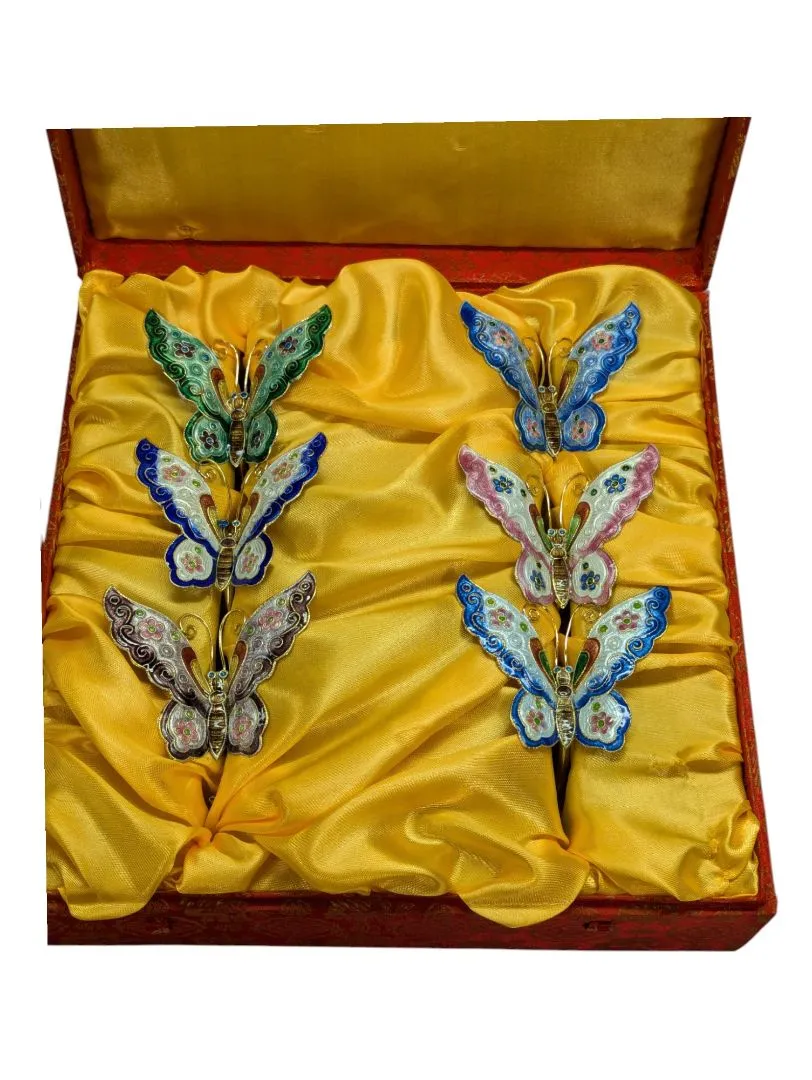 Butterfly napkin ring set