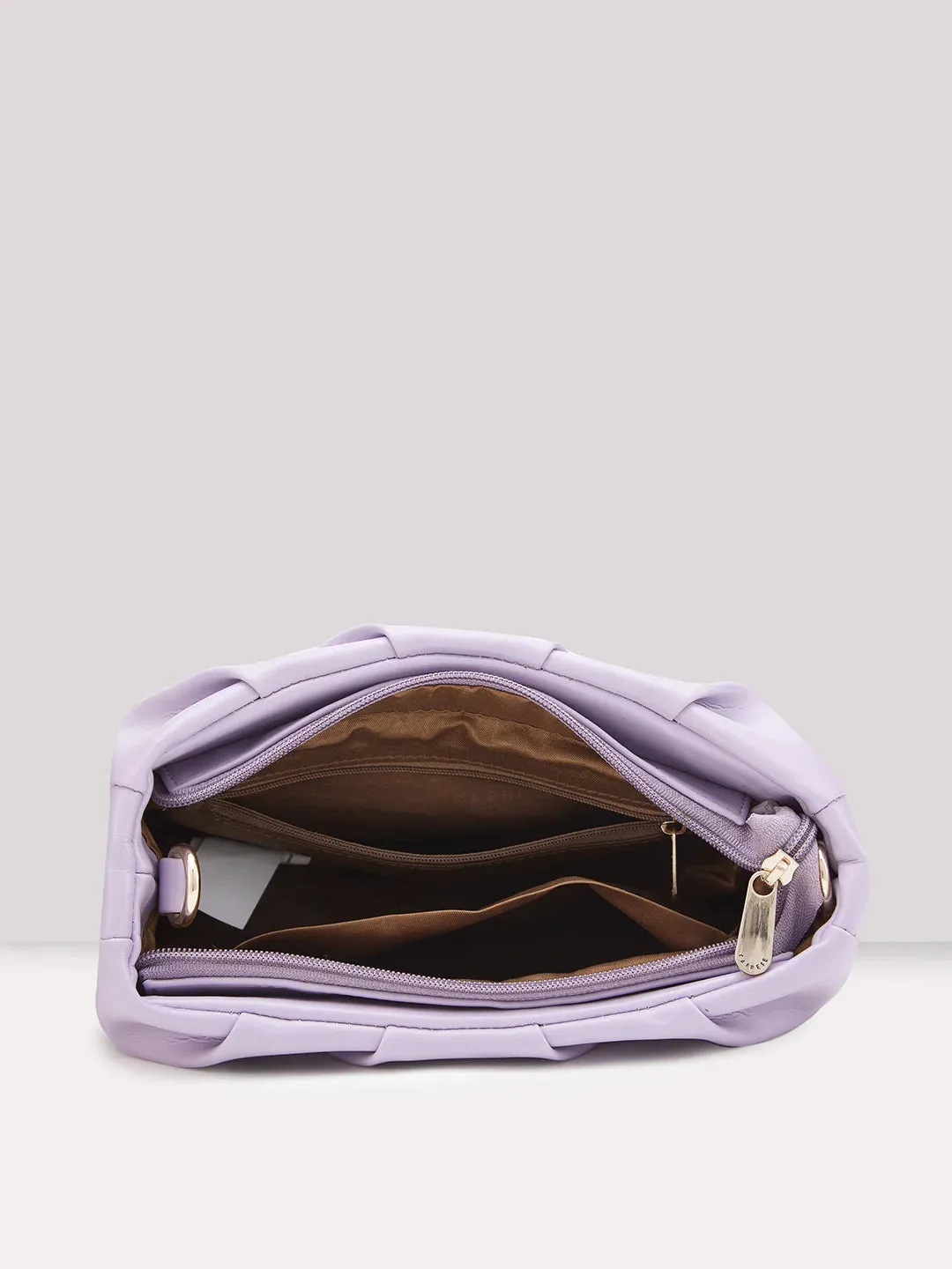 Caprese Emily In Paris Solid Medium Sling Handbag Lilac