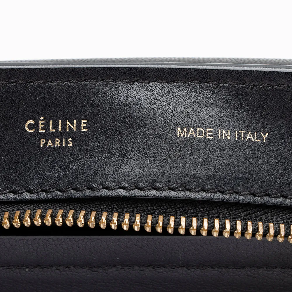 Celine Croc Embossed Suede Medium Trapeze Bag (SHF-16011)