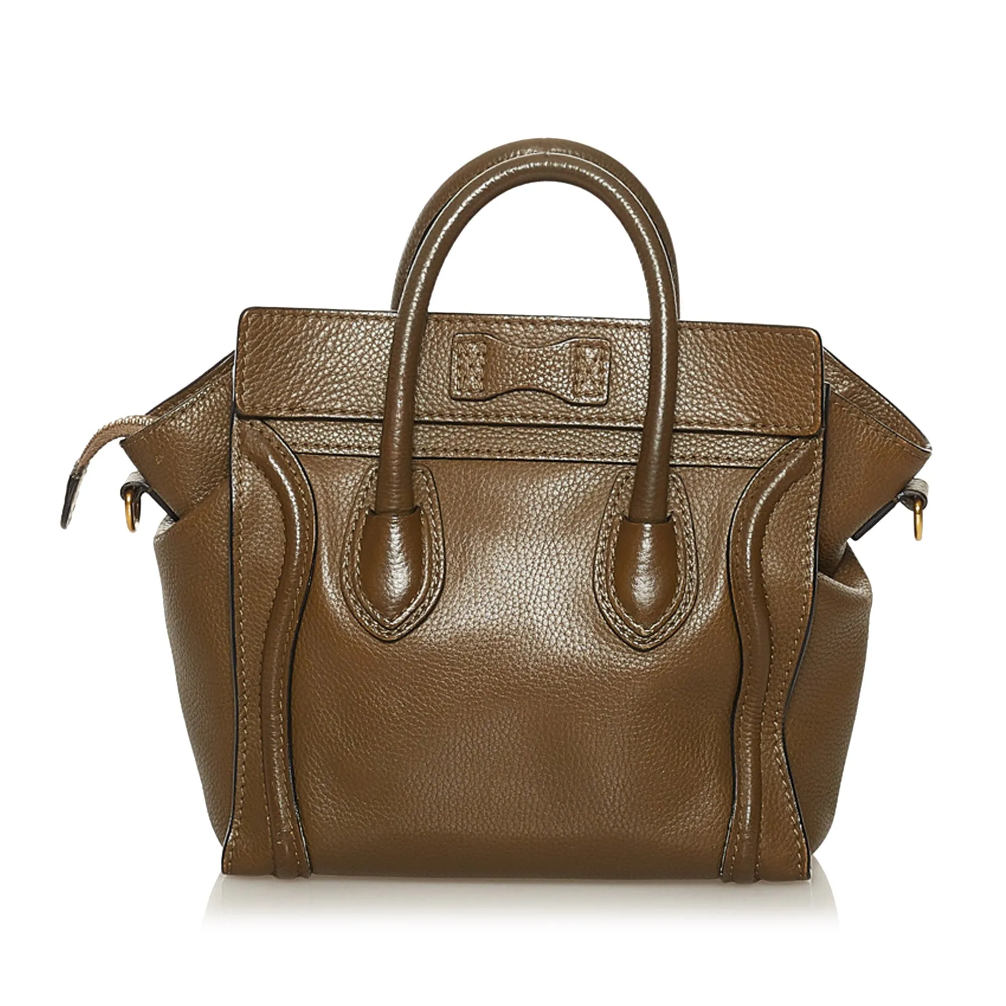 Celine Luggage Handbag Nano Brown