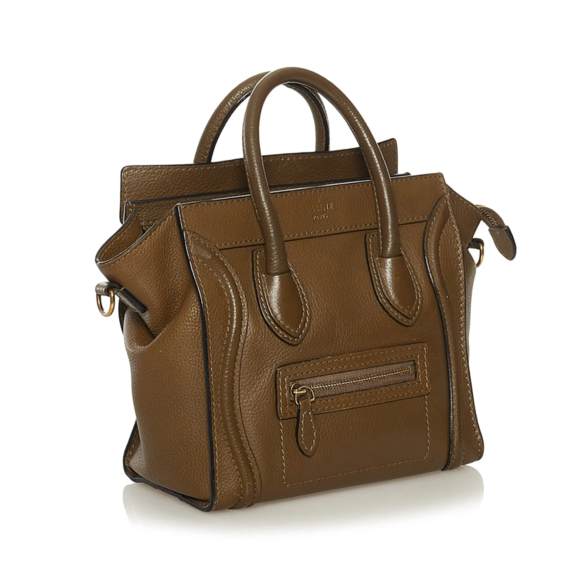 Celine Luggage Handbag Nano Brown