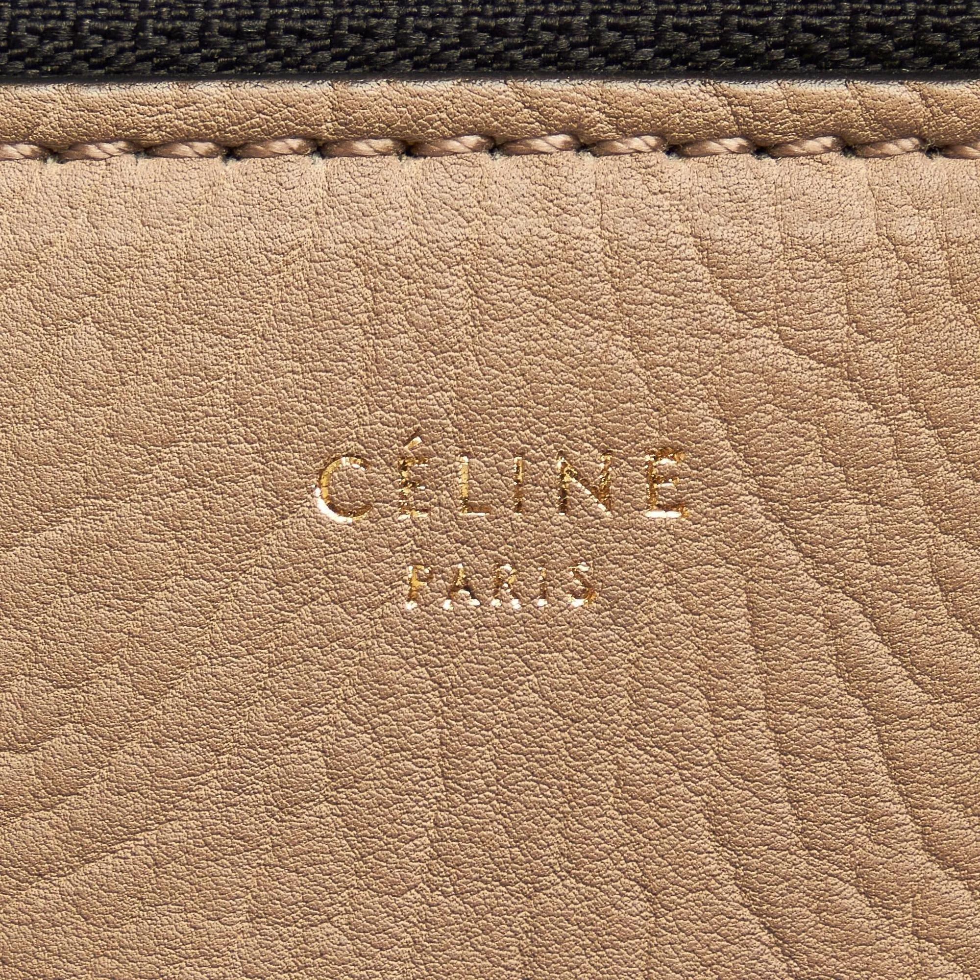 Celine Medium Edge Bicolor Leather Handbag (SHG-85HnTC)