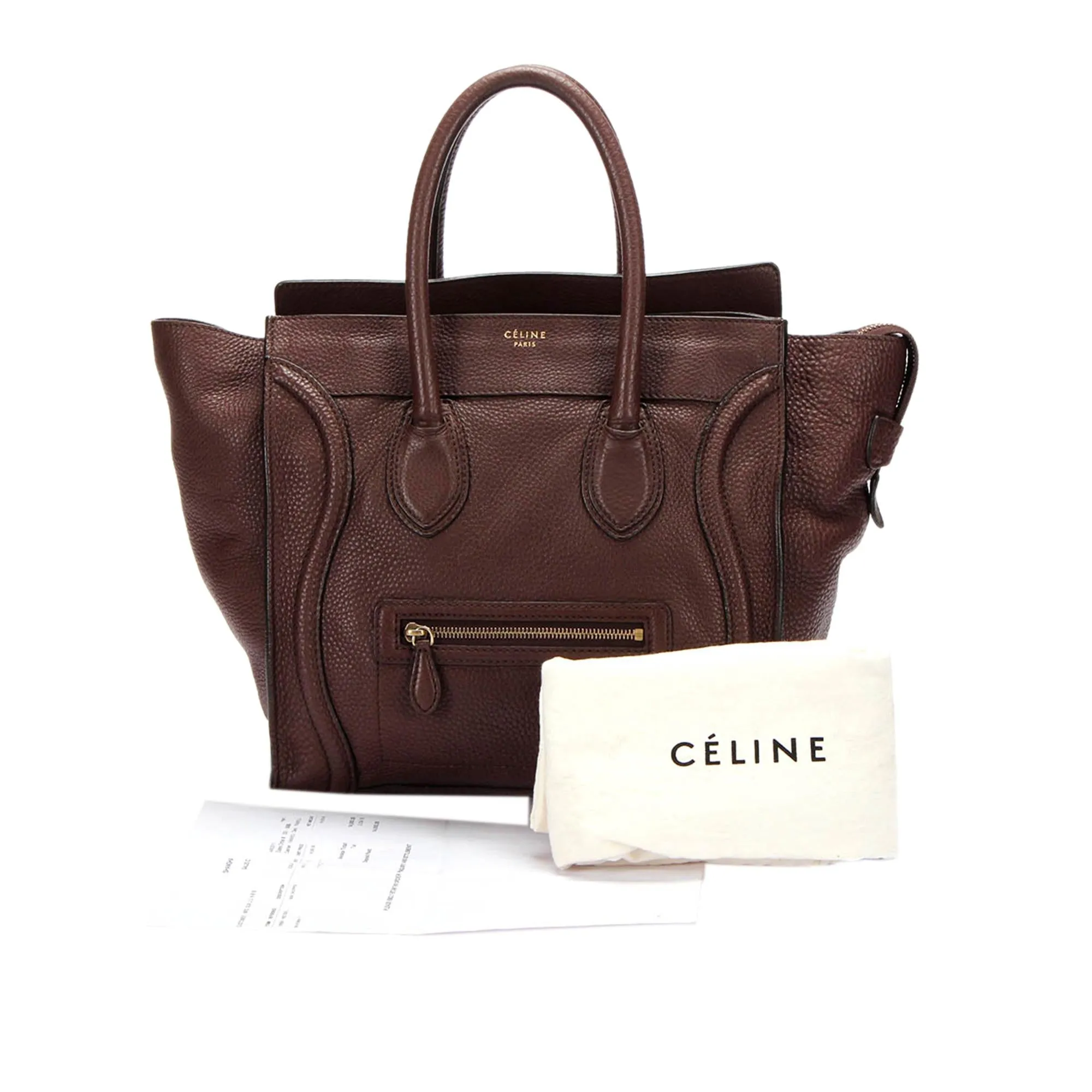 Celine Mini Luggage Leather Tote Bag (SHG-qfgt3d)