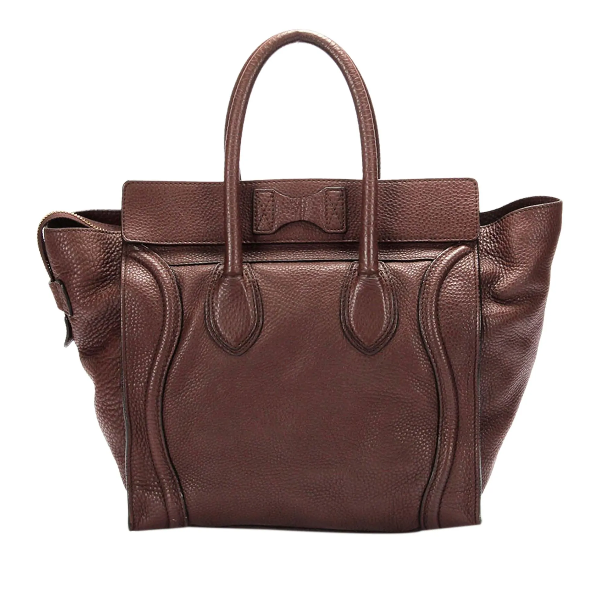 Celine Mini Luggage Leather Tote Bag (SHG-qfgt3d)