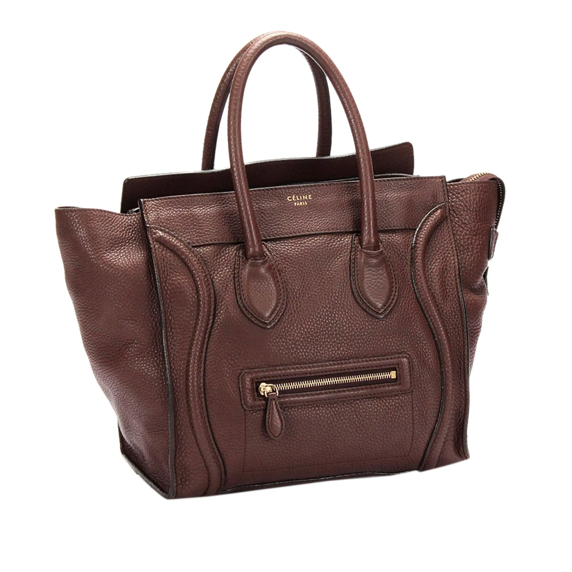 Celine Mini Luggage Leather Tote Bag (SHG-qfgt3d)