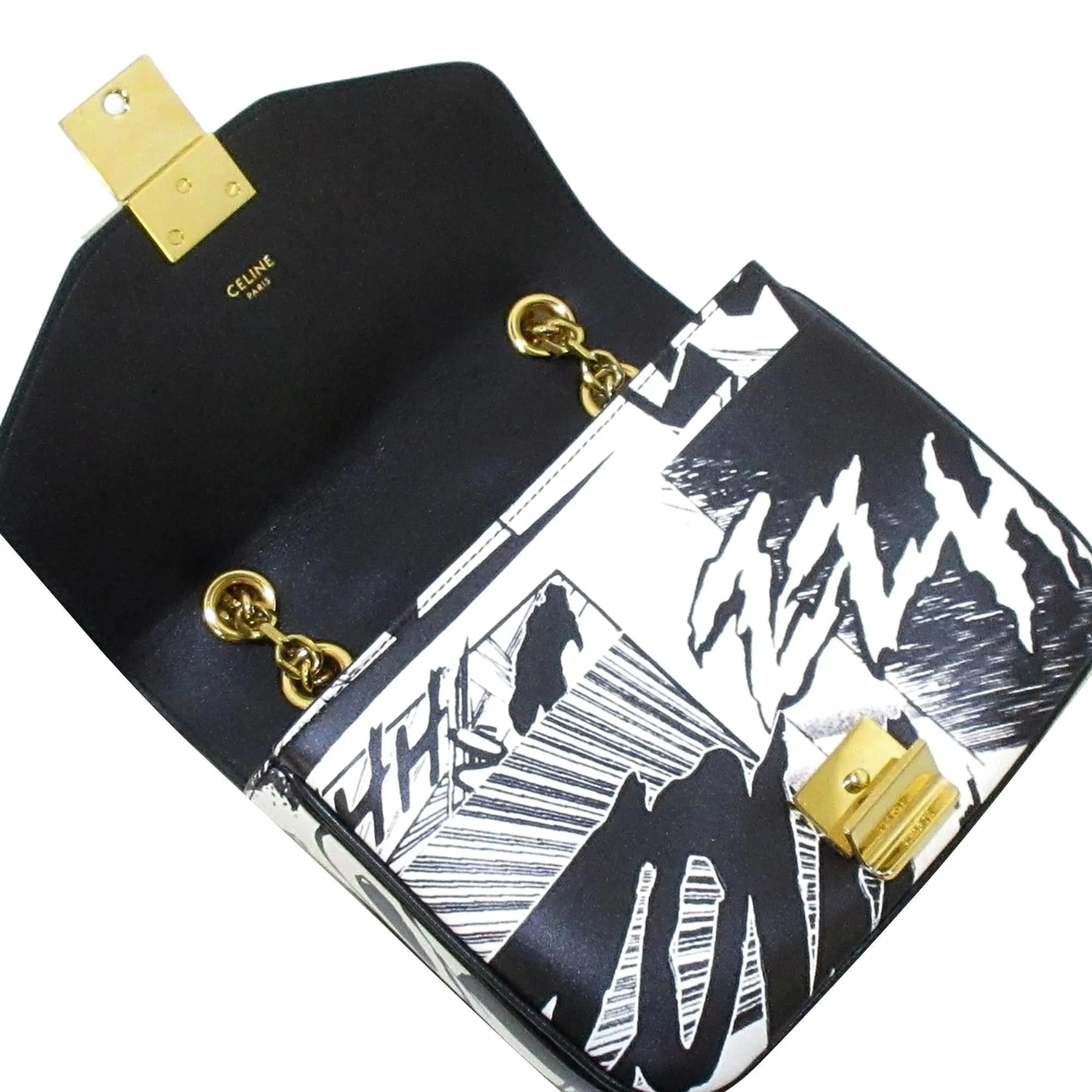 Celine Printed Say C Smooth  Shoulder Bag (SHG-35973)