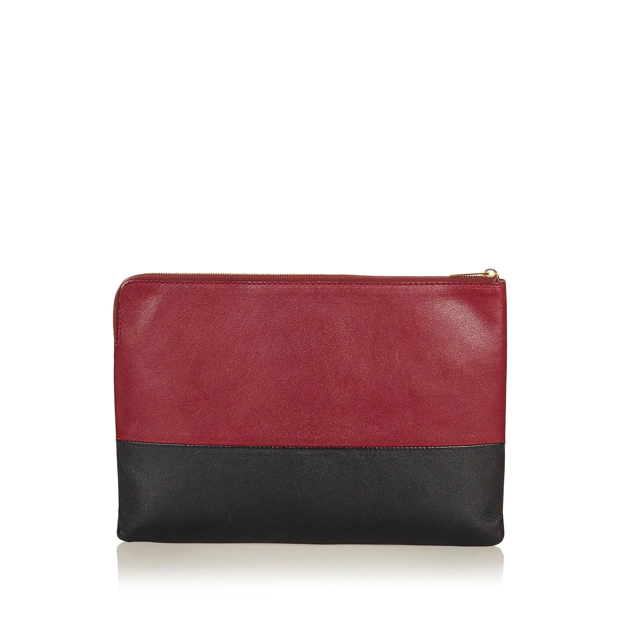 Celine Solo Bicolor Leather Clutch Bag (SHG-27017)