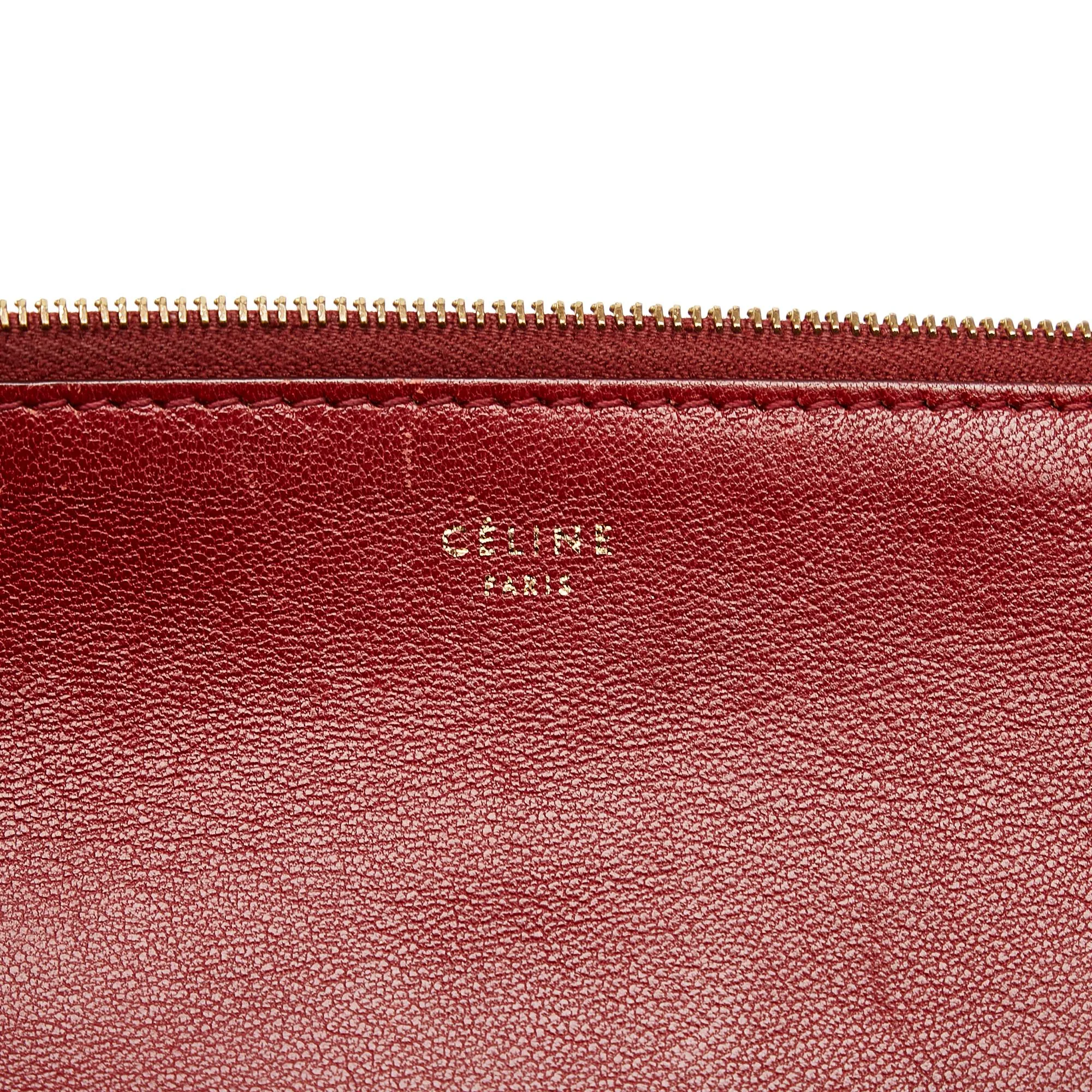 Celine Solo Bicolor Leather Clutch Bag (SHG-27017)