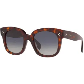 Celine Women's Sunglasses - Full Rim Tortoise Acetate Square Frame | CL4002UN 54D