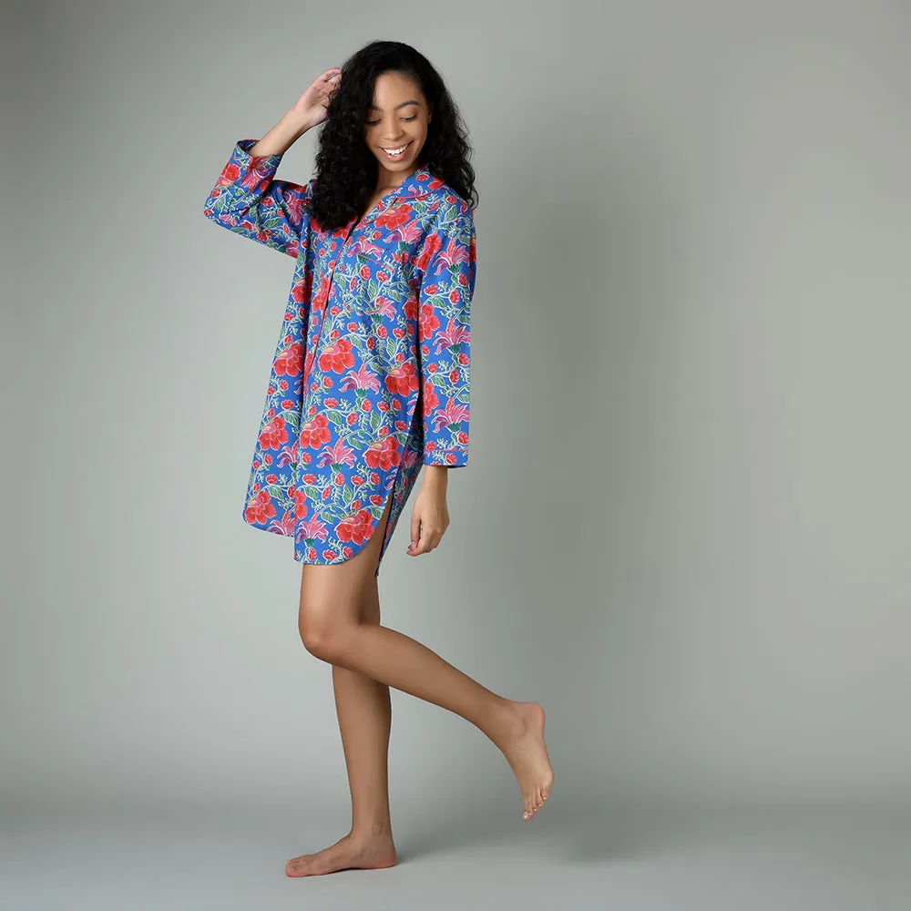 Clarence Indigo Nightshirt