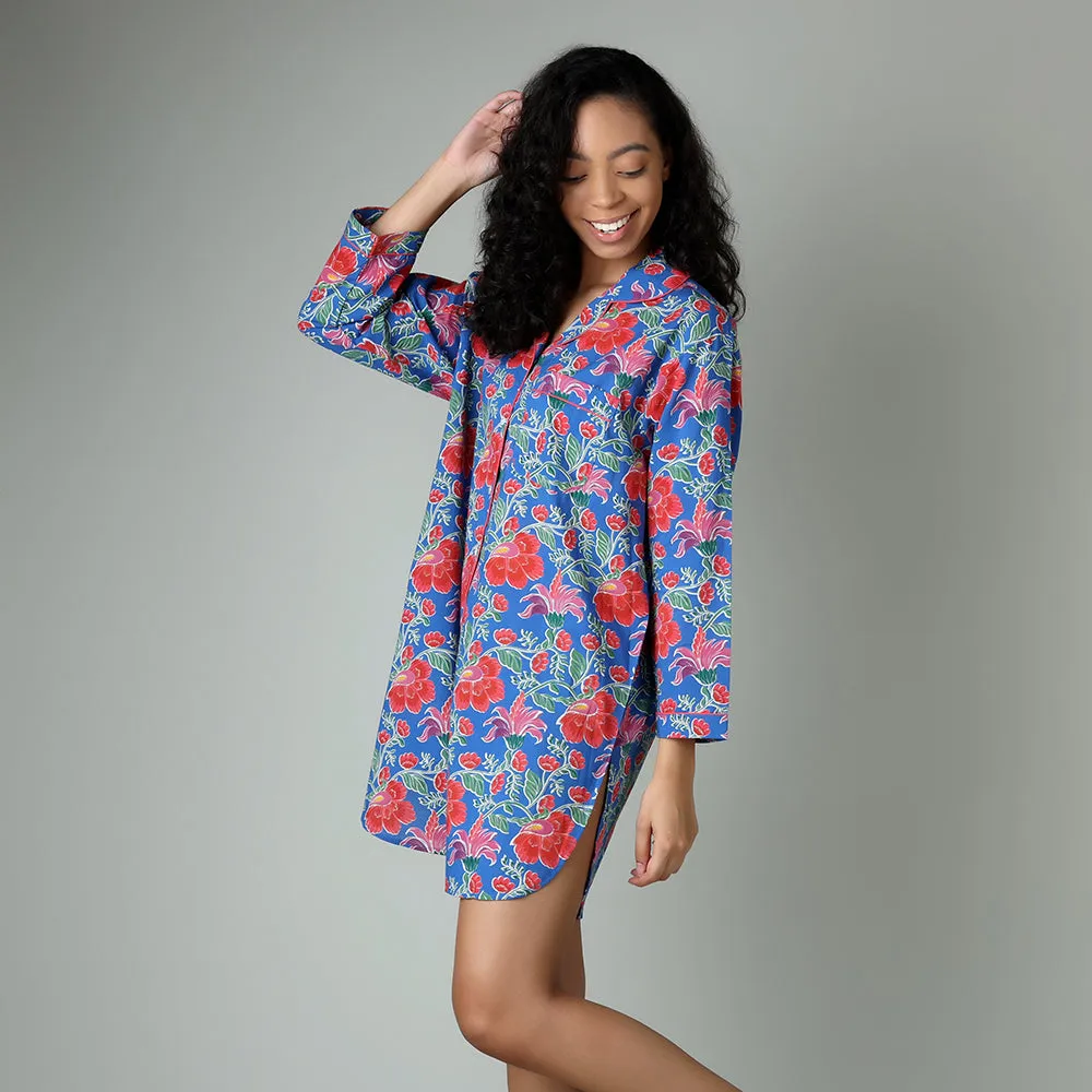 Clarence Indigo Nightshirt