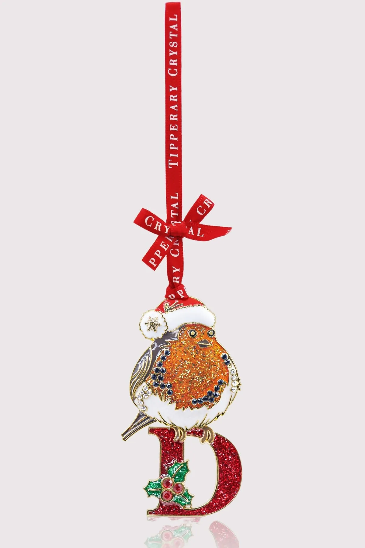 D Alphabet Robin Christmas Tree Decoration