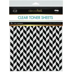 Deco Foil Clear Toner Sheets 8.5"X11" 2 pack - Chic Chevrons*