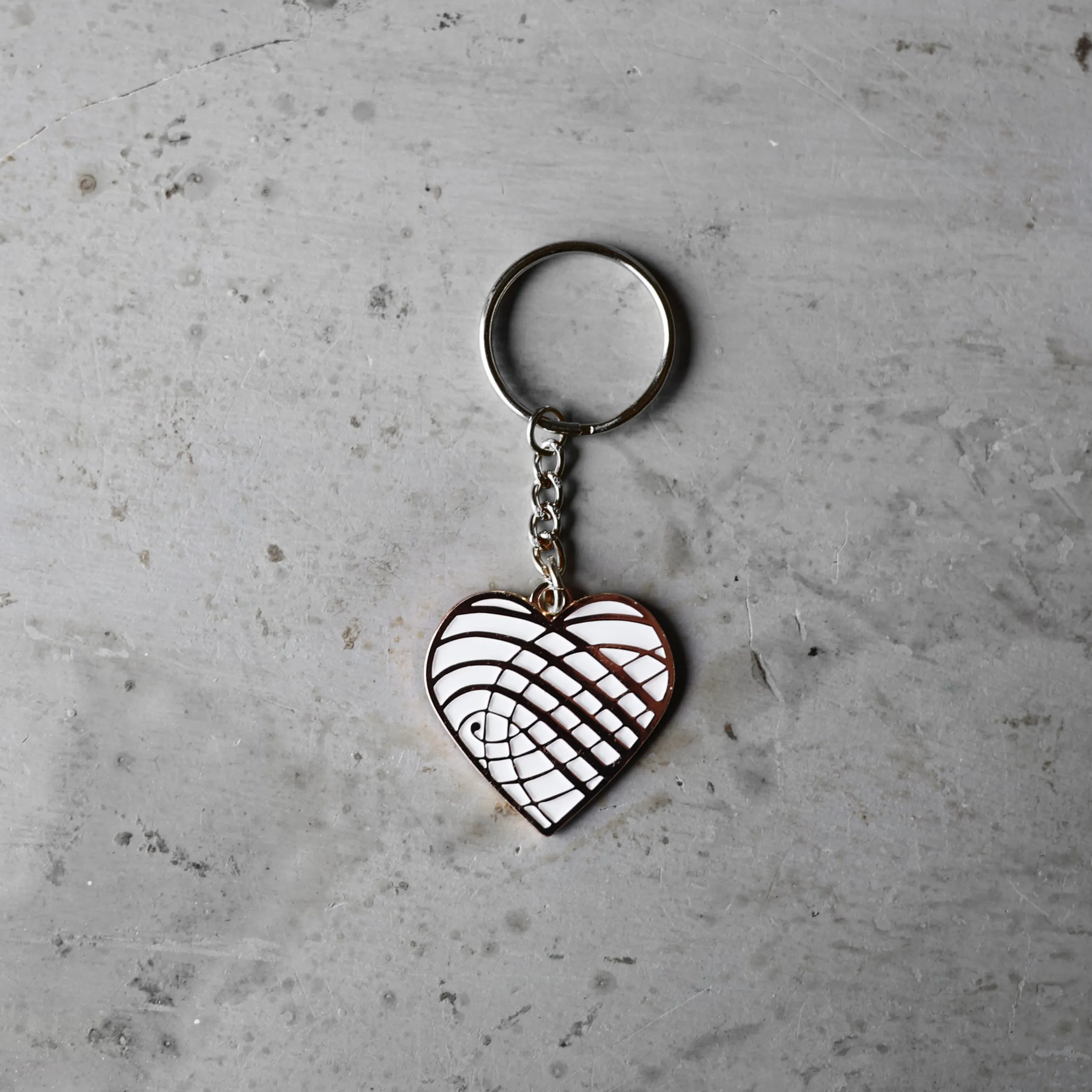 Enamel Heart Keychains