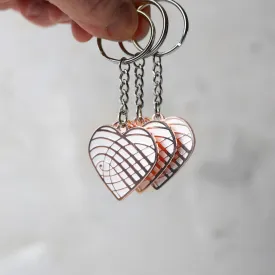 Enamel Heart Keychains