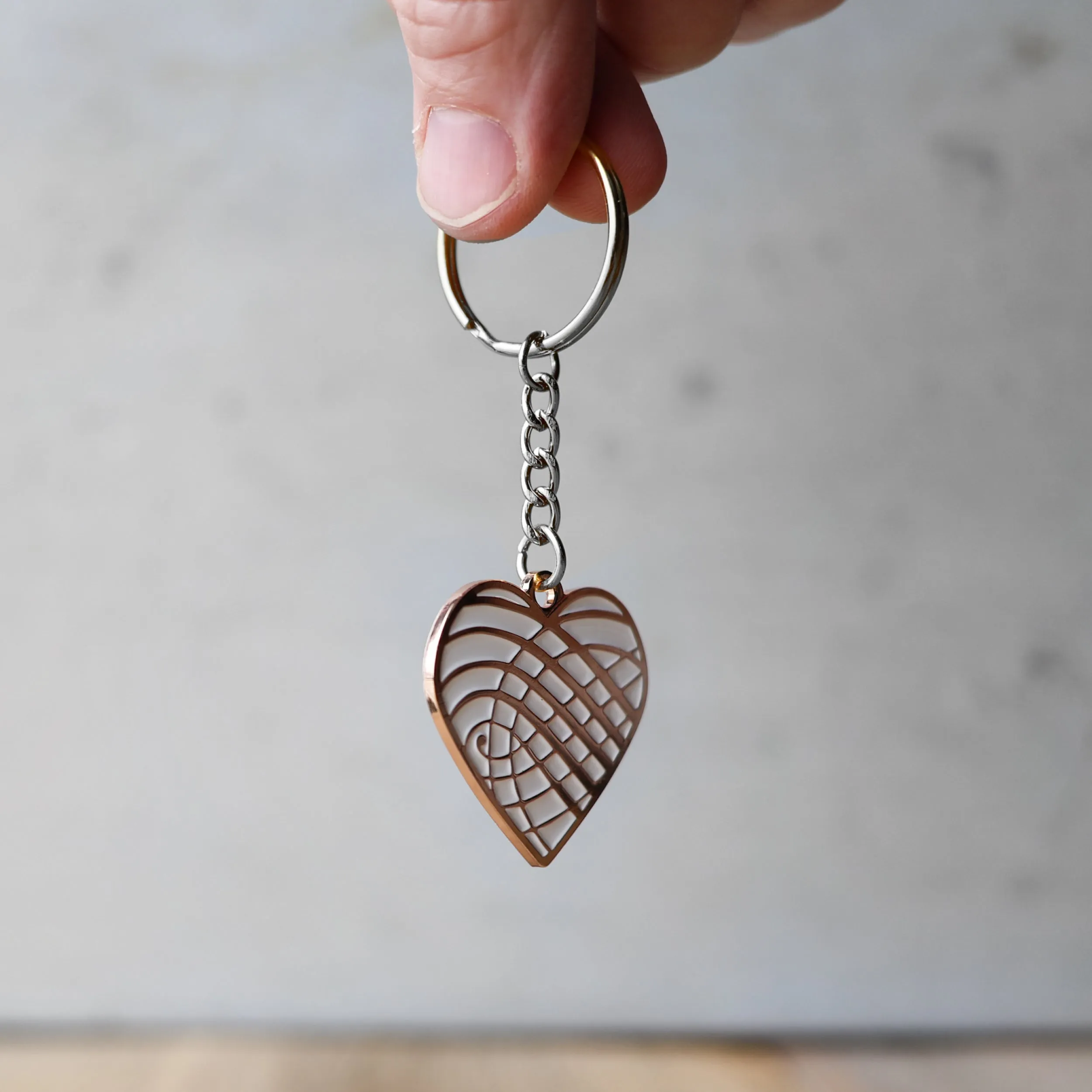 Enamel Heart Keychains