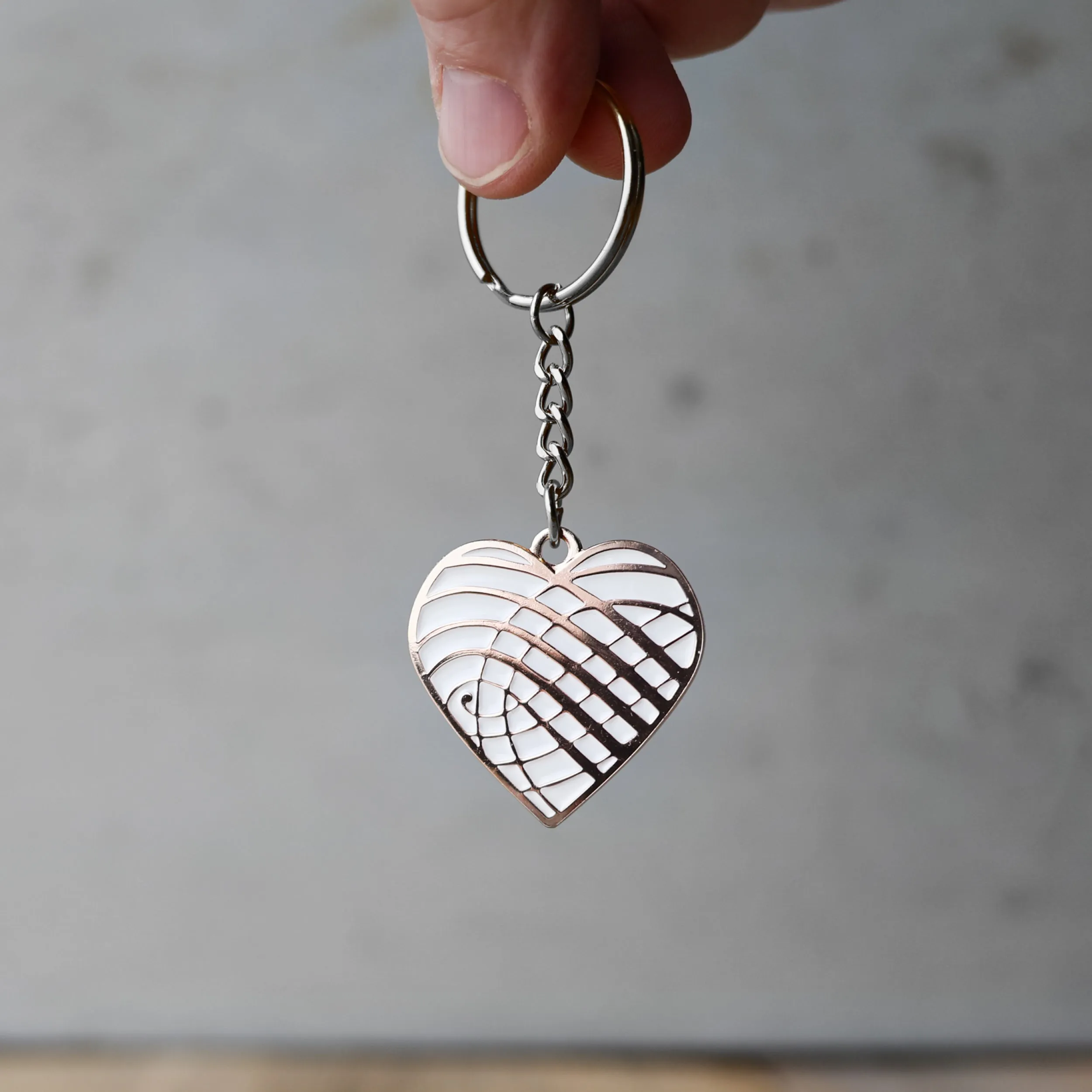 Enamel Heart Keychains