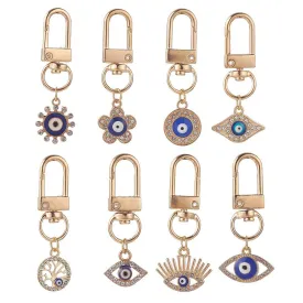 Evil Eye Assorted Shape Keychain, Single