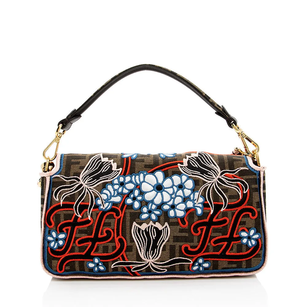 Fendi Embroidered Karligraphy Baguette Shoulder Bag (SHF-16593)