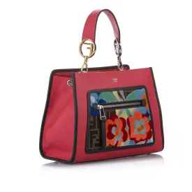 Fendi Embroidered Runaway Leather Satchel (SHG-22712)