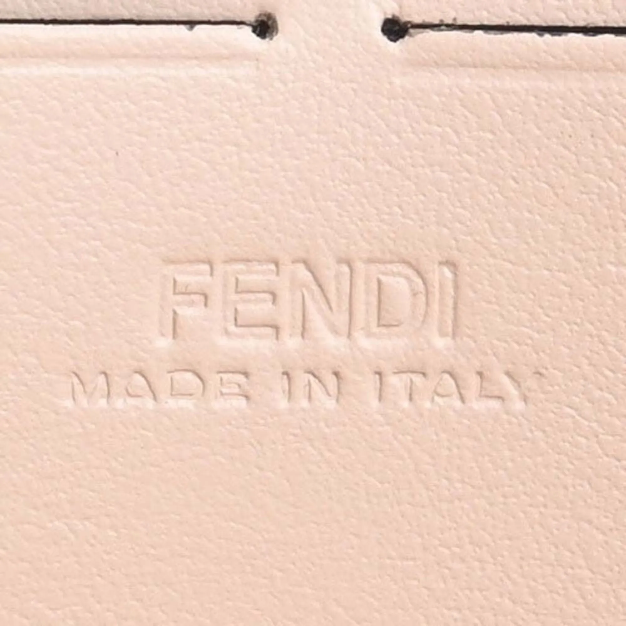 FENDI F's  Leather Long Wallet 8M0406 Pink Ladies