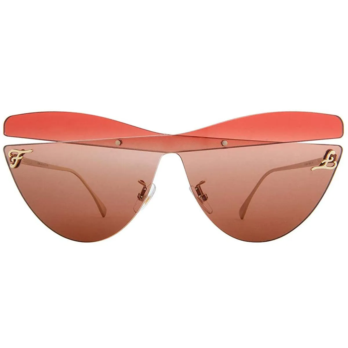 Fendi Women's Sunglasses - Brown and Red Metal Frame | FF0400-S-0MGT-HA-99-01-145