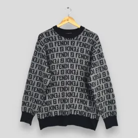 Fendi Zucca Monogram Wool Sweater Medium