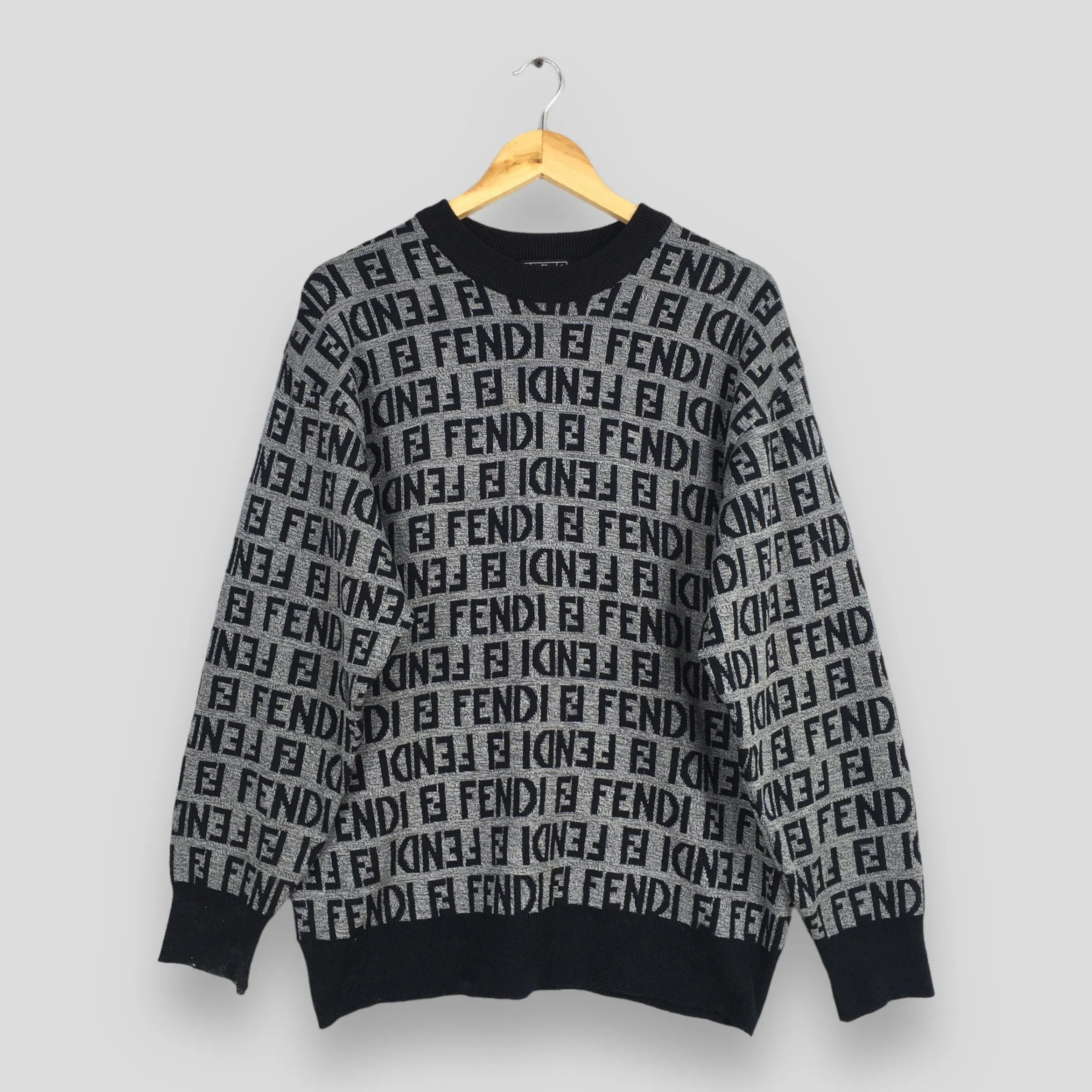 Fendi Zucca Monogram Wool Sweater Medium