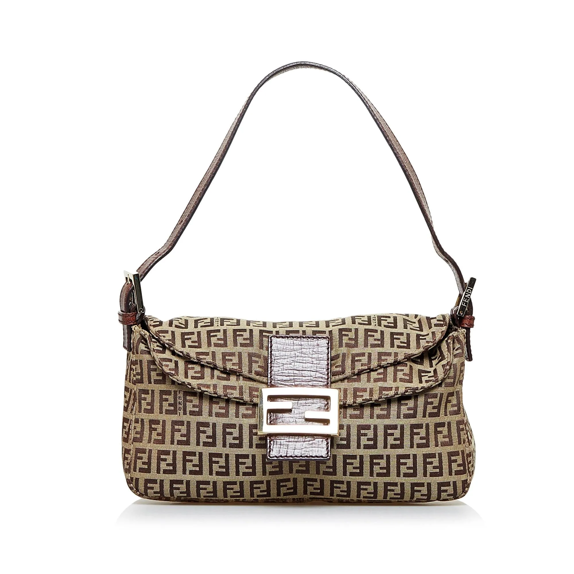 Fendi Zucchino Double Flap Baguette (SHG-940lup)