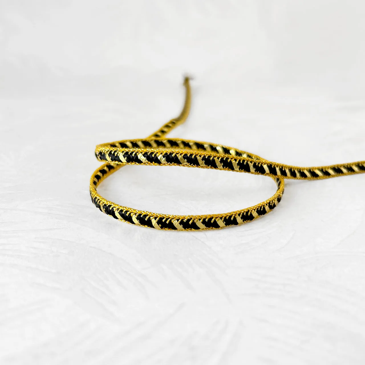 Flat Striped Metallic Cord - Multiple Colorways