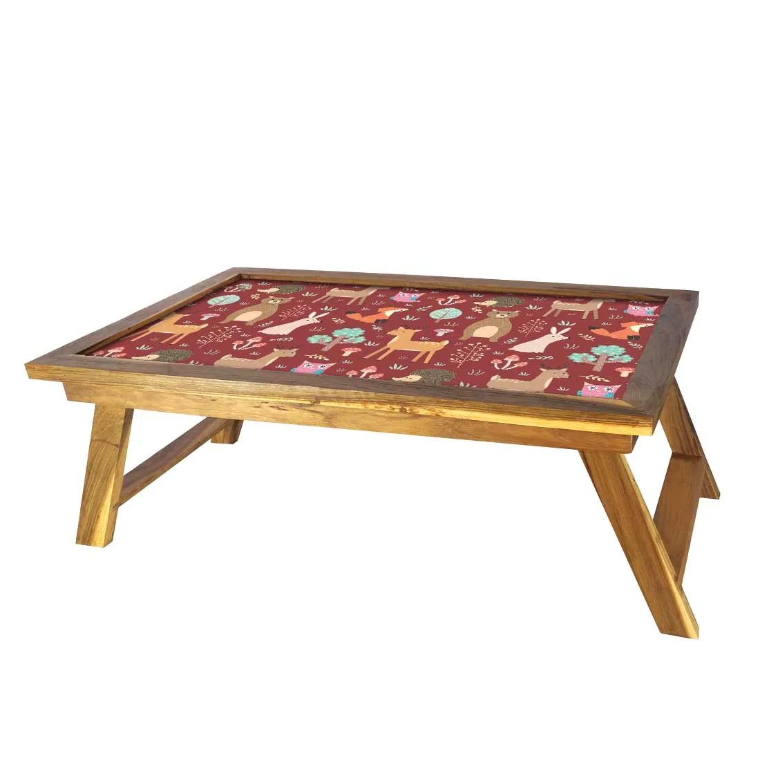 Folding Laptop Table for Home Bed Breakfast Tables Foldable  - Beautiful Animal