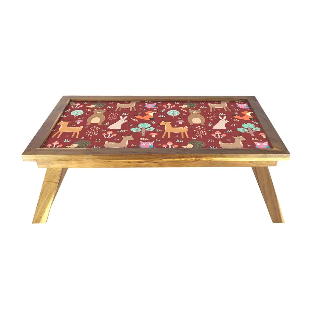 Folding Laptop Table for Home Bed Breakfast Tables Foldable  - Beautiful Animal