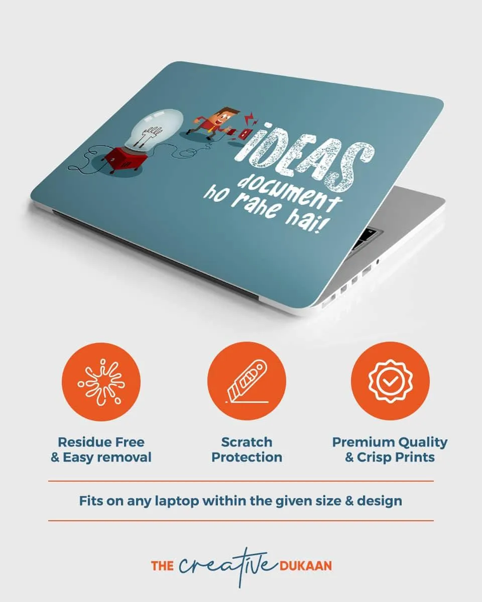 Funny Laptop Skin With The Text Ideas Document Ho Rahe Hai!