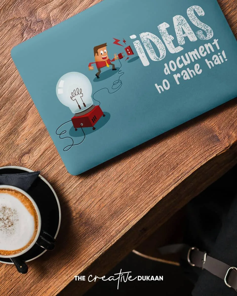 Funny Laptop Skin With The Text Ideas Document Ho Rahe Hai!