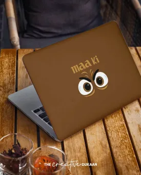 Funny Text With Maa Ki Aankhein Vinyl Laptop Skin