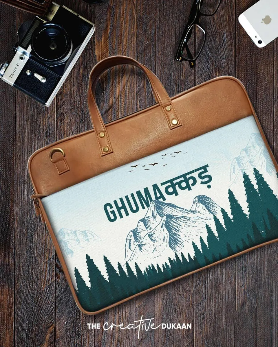 Ghummakad Wanderlust - The Vegan Leather Laptop Bag