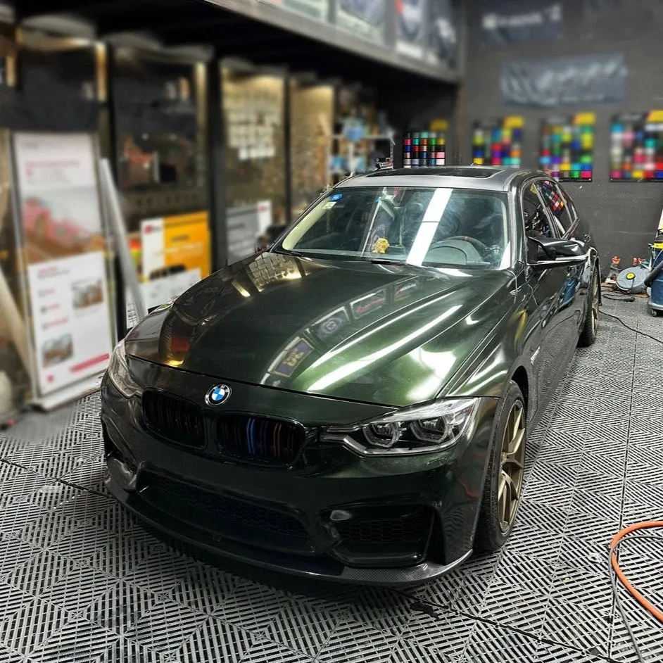 Gloss Metallic Stone Green Vinyl Wrap