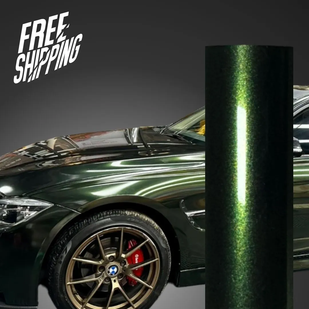 Gloss Metallic Stone Green Vinyl Wrap