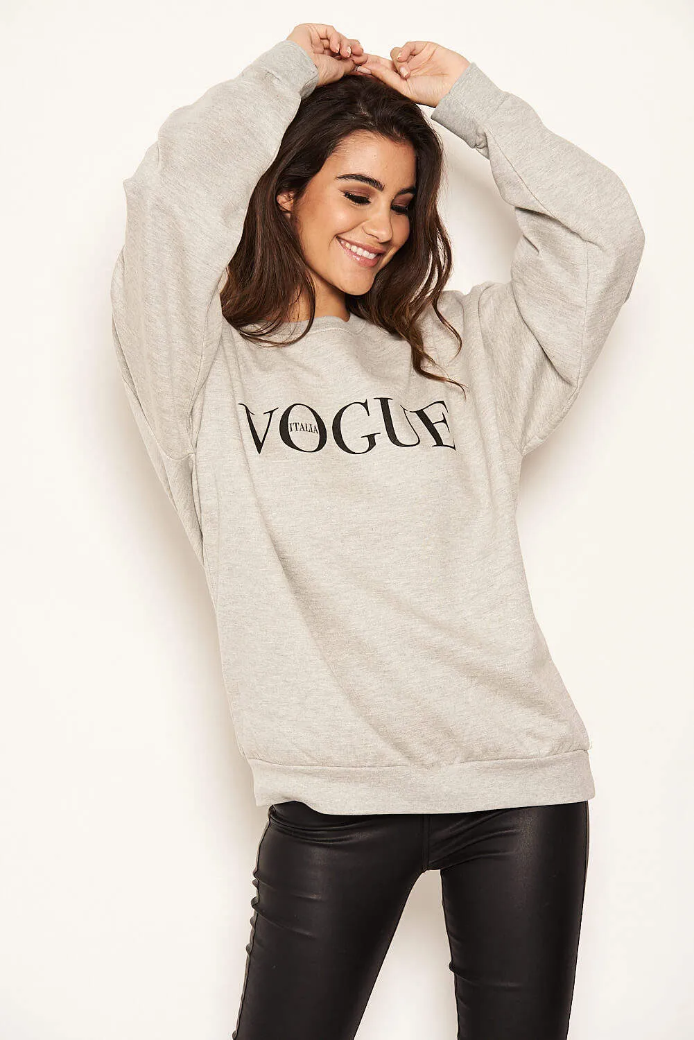 Grey Printed Sweatshirt