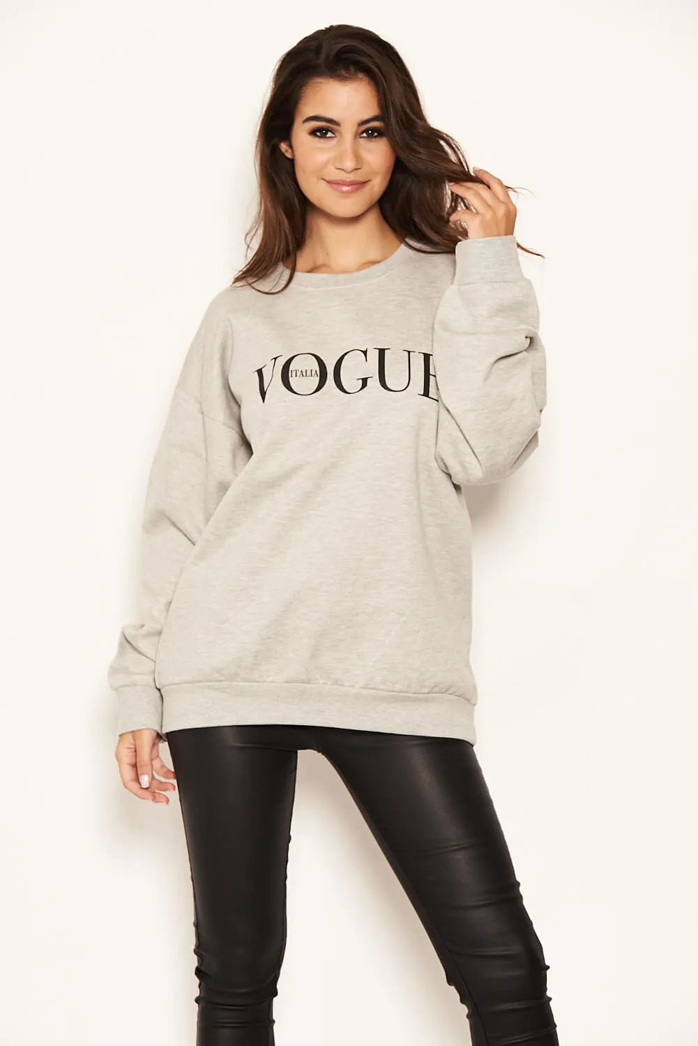 Grey Printed Sweatshirt