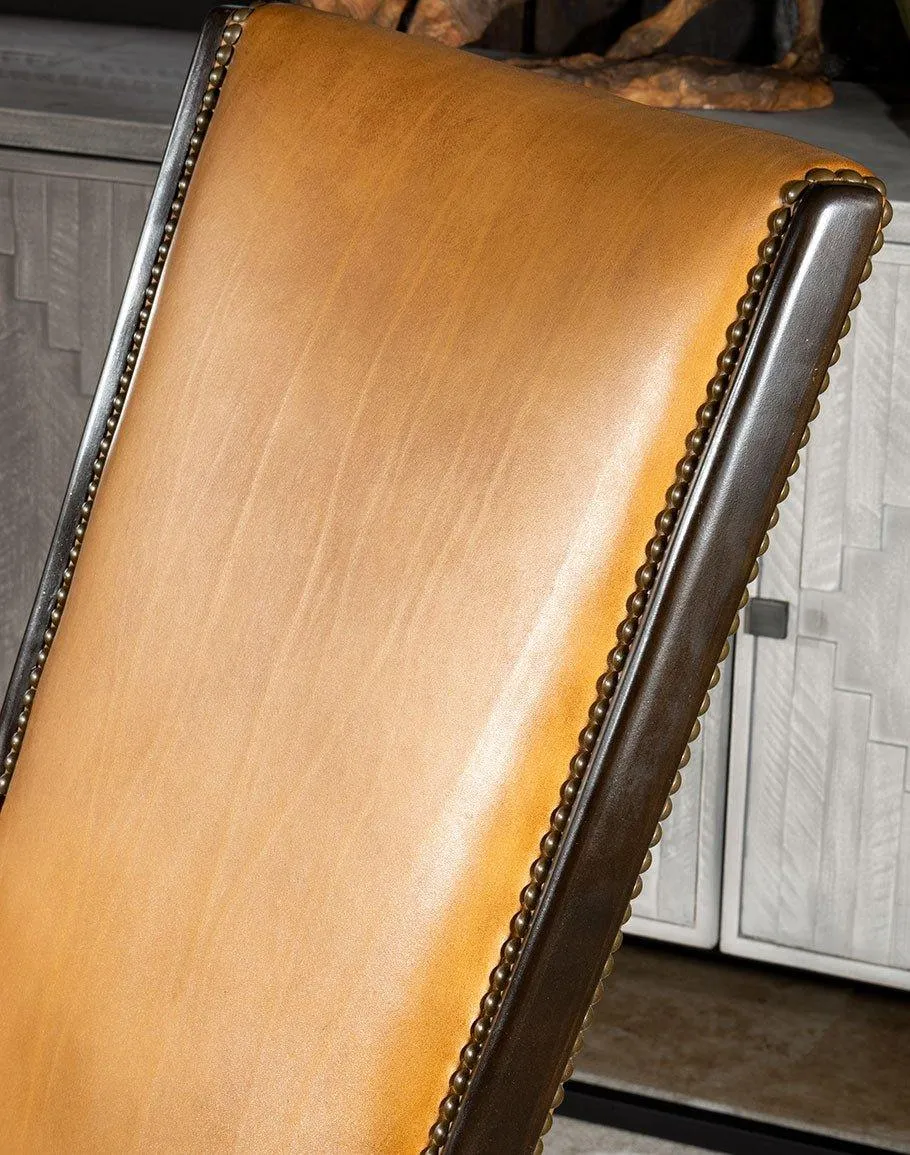 Hand Antiqued Leather Chair