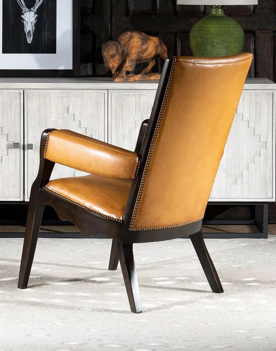 Hand Antiqued Leather Chair