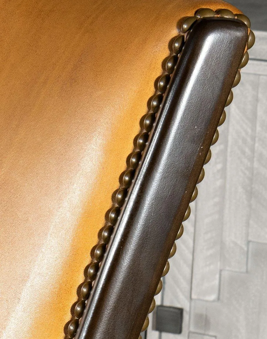 Hand Antiqued Leather Chair