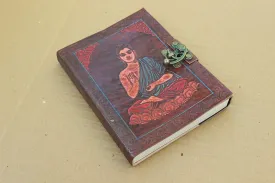 Handmade BUDDHA Embossed leather journal