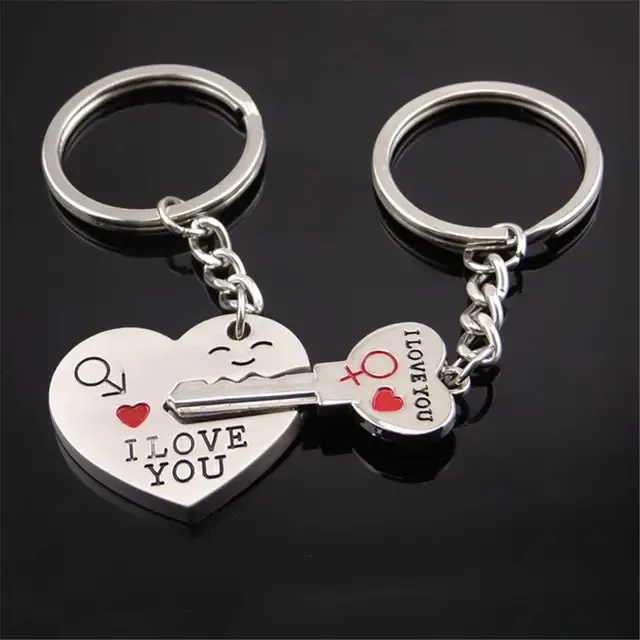 Heart and Key Keychains