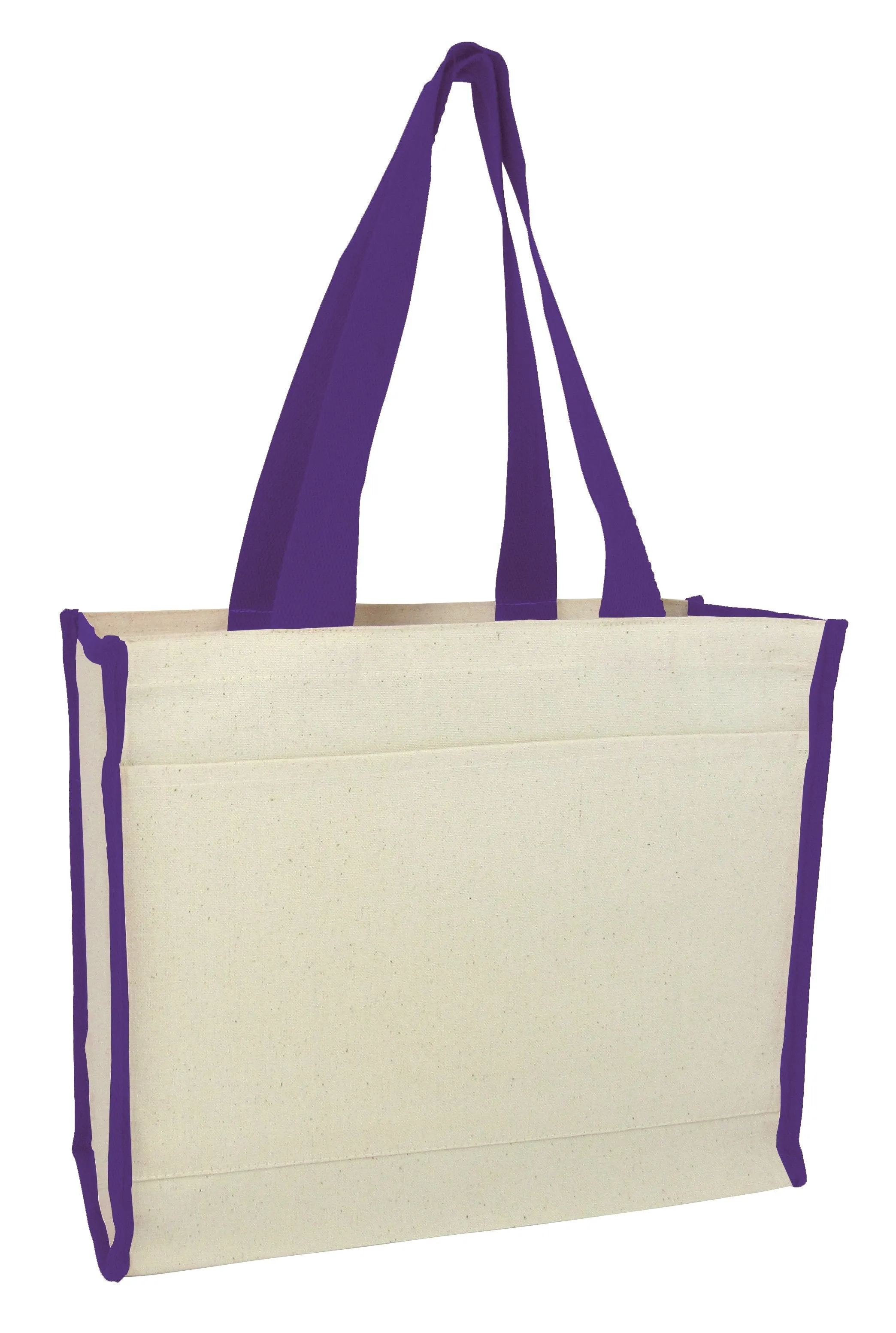 Heavy Canvas Tote Bag with Colored Trim - Alternative Colors