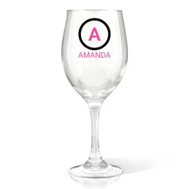 Initial Wine Glass