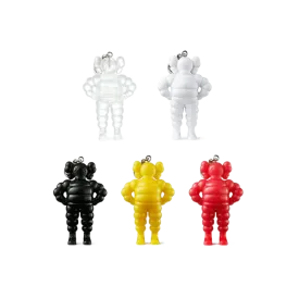 Kaws Tokyo First Chum Keychain Clear/White/Black/Yellow/Pink Set (2021)