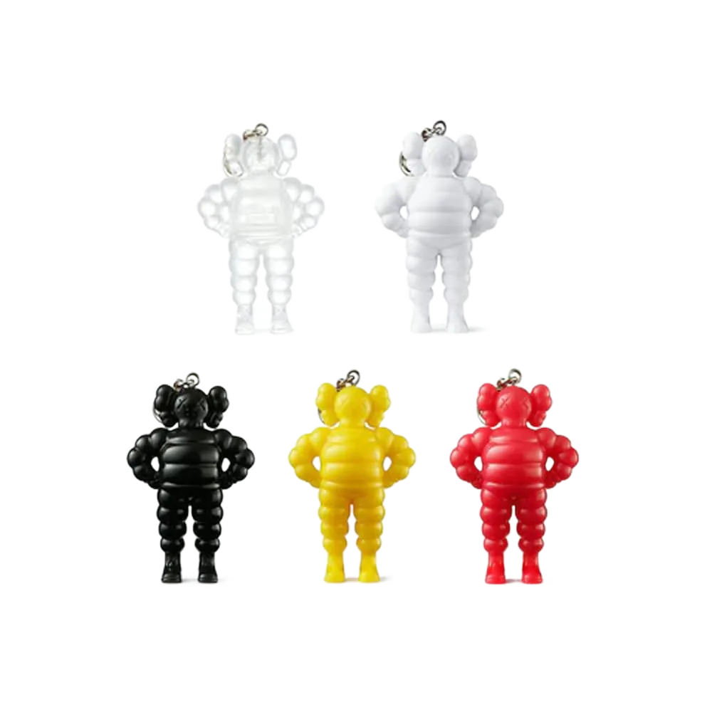 Kaws Tokyo First Chum Keychain Clear/White/Black/Yellow/Pink Set (2021)